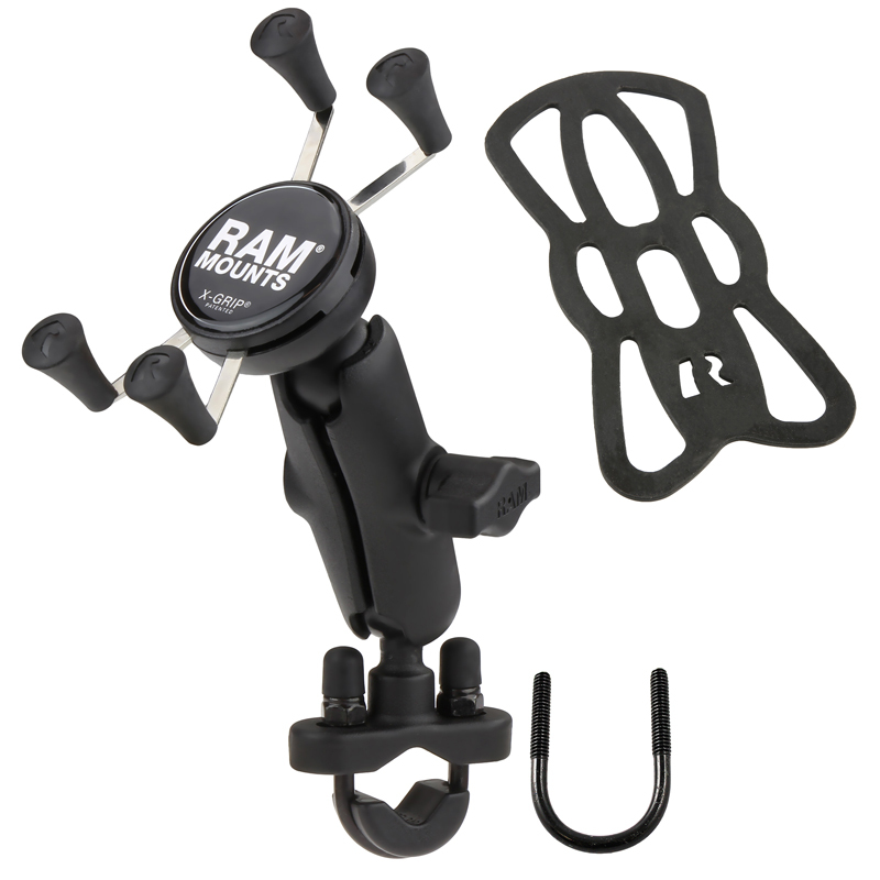 RAM® XGrip® Phone Mount with Handlebar UBolt Base Adventure Moto