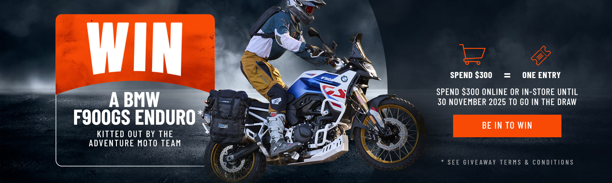 Win a BMW F900GS Enduro