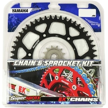 Supersprox Yamaha WR250R 08-21 EK Chain and Black Alloy Sprocket Kit