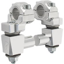 ROXspeedFX 7/8" & 1 1/8" Fat Bar Elite Clear Anodised Pivoting Anti-Vibration Bar Risers