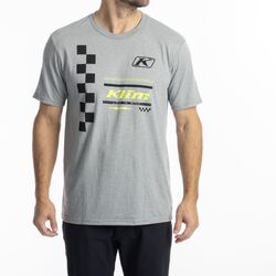Klim Checkered Flag Tri-Blend Tee [Colour Option: Black-White] [Size: Small]