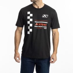 Klim Checkered Flag Tri-Blend Tee [Colour Option: Black-White] [Size: Small]
