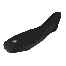 Seat Concepts KTM 690 Enduro R 21-26 Comfort Carbon Vinyl Sides/Black Semi-Grip Top/Orange Stitching Complete Seat