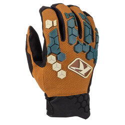 Klim Dakar Glove [Colour Option: Golden Brown-Petrol] [Size: Large]