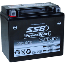 SSB Powersport VTX12-BS 12V V-Spec High Performance AGM Battery