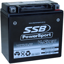 SSB Powersport VTX14L-BS 12V V-Spec High Performance AGM Battery