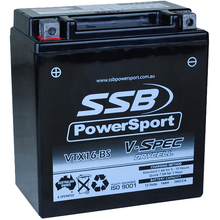 SSB Powersport VTX16-BS 12V V-Spec High Performance AGM Battery