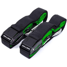 Bull Bar Black/Green Snap Hook Tie Downs