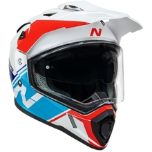 Nitro MX780 Gloss White/Blue/Red Adventure Helmet