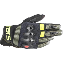 Alpinestars Halo Forest Green/Black Fluro Leather Adventure Gloves