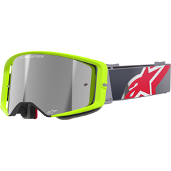Alpinestars Supertech Corp Goggles [Colour Option: Black-Grey] [Lens Colour: Silver Mirror]