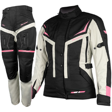 MotoDry Rallye 2 Black/Grey/Magenta Womens Adventure Jacket & Pants