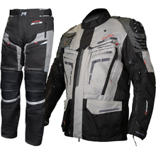 MotoDry Trekker Pro Black/Anthracite/Grey Adventure Jacket & Pants