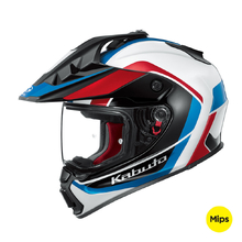 Kabuto Geosys GT Block White/Red/Blue Helmet