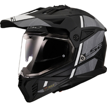 LS2 MX702 Pioneer II Hill Matte Black/White Adventure Helmet