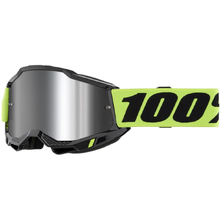 100% Percent Accuri 2 Neon Yellow Silver Mirror Goggles