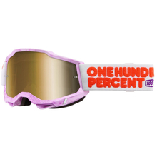 100% Percent Accuri 2 Hundreds True Gold Mirror Goggles