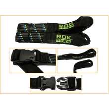 ROK Straps Adjustable 60" Black/Blue/Green Pack Straps Twin Pack