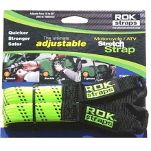 ROK Straps Adjustable 60" Black/Hi-Vis Green Pack Straps Twin Pack