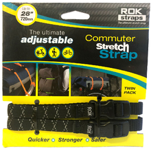 ROK Straps Adjustable 28" Black Reflective Twin Pack
