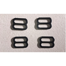 Giant Loop 1" Metal Tri-Glide Slider Buckles Black (Package of 4)