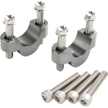 Zeta Titanium Colour Tapered Handlebar Mounts/Risers