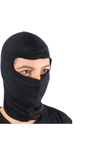 Ballards Black Cotton Under Helmet Balaclava