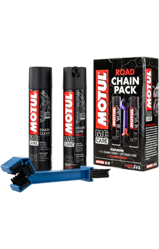 Motul Road Chain Lube/Cleaner/Brush 3 Pack