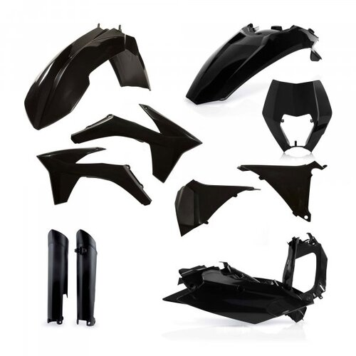 Acerbis Plastics Kit for a KTM EXC/EXCF (2012-2013) Black