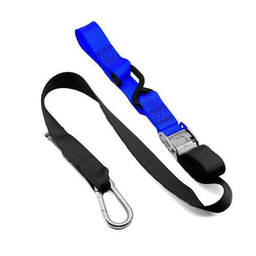 Adventure Moto Tie Downs 38mm Snap Hook (Pair) [Colour Option: Black/Blue/Adventure Moto Logo]