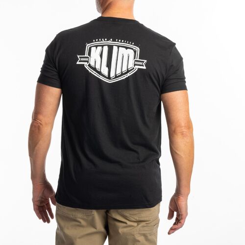 Klim Full Throttle Tri-Blend Tee [Colour Option: Black-White] [Size: Small]