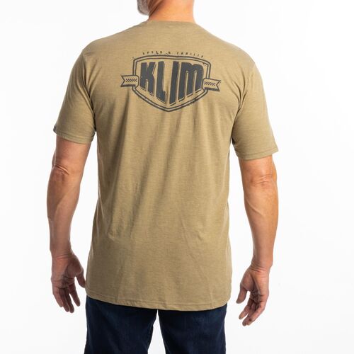 Klim Full Throttle Tri-Blend Tee [Colour Option: Coyote Brown Heather-Asphalt] [Size: XLarge]