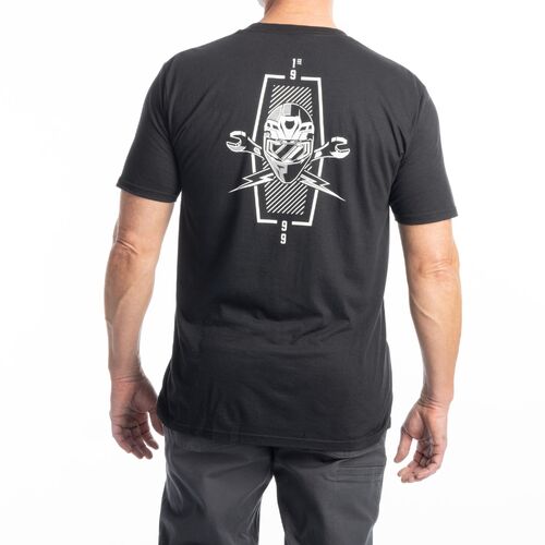 Klim Petrol Tri-Blend Tee [Colour Option: Black-White] [Size: Small]