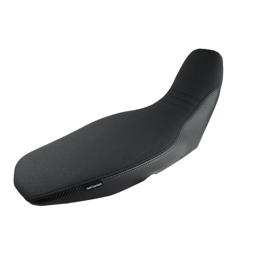 Seat Concepts Honda CRF300 Rally ('21-'24) Comfort [Seat Option: Complete Seat] [Cover Option: Black Carbon Fiber Sides/Black Sand Paper Gripper Top]