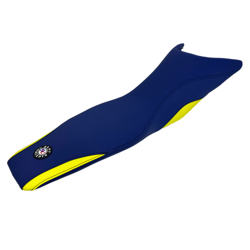 Seat Concepts Husqvarna 701 Enduro/Supermoto ('21-'24) Comfort XL [Seat Option: Complete Seat] [Cover Option: Neon Yellow Luna/Blue Luna]