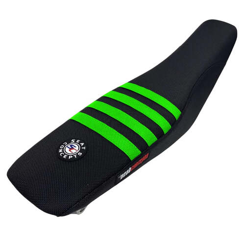 Seat Concepts Kawasaki KX450F/X ('19-'25) KX250F/X ('21-'25) Element XL Complete Seat [Cover Option: Black/Black/Green]