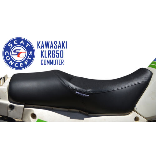 Seat Concepts Kawasaki KLR650 (1987-current) Commuter [Seat Option: Complete Seat] [Cover Option: All Black Vinyl]