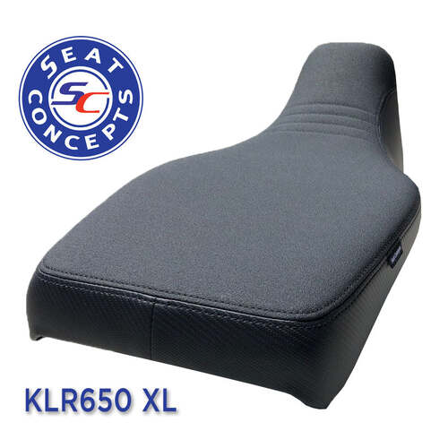 Seat Concepts Kawasaki KLR650 (1987-current) Comfort XL Complete Seat [Cover Option: Carbon Fiber Sides / Gripper Top]