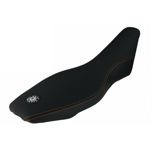 Seat Concepts KTM 690 SMC/Enduro R ('08-'18) Comfort XL Complete Seat [Cover Option: Carbon Fiber Sides/Gripper Top] [Stitching Option: Orange]