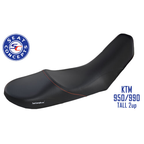 Seat Concepts KTM 950/990 Adventure 2UP (2004-2015) TALL Comfort [Seat Option: Complete Seat] [Cover Option: All Carbon Fiber] [Stitching Option: Blac