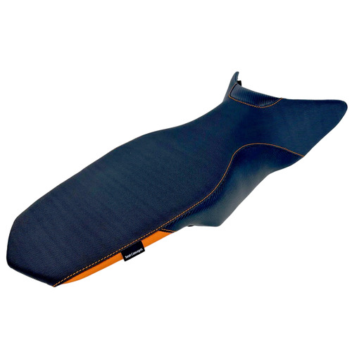 Seat Concepts KTM 1290 Super Adventure S/R ('22-'24) Comfort Tall [Cover Option: Black Carbon Fibre Sides/Black Semi Grip Top/Orange Accent]