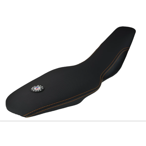 Seat Concepts KTM 690 SMC/Enduro R ('19-'20) Low Comfort Complete Seat [Cover Option: Carbon Fiber Sides/Gripper Top] [Stitching Option: Orange]