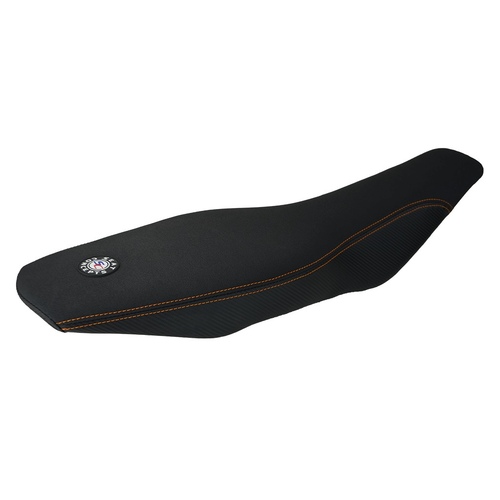 Seat Concepts KTM 690 SMC/Enduro R ('19-'20) Tall Comfort Complete Seat [Cover Option: Carbon Fiber Sides/Gripper Top] [Stitch: Orange]