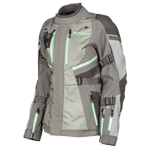 Klim Artemis Womens Jacket [Colour Option: Monument Gray-Wintermint] [Size: 2XLarge]