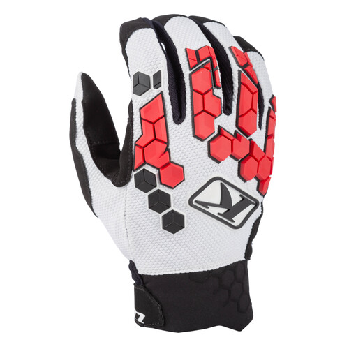 Klim Dakar Glove [Colour Option: White-Black] [Size: Large]