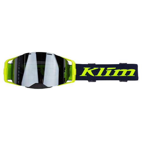 Klim Edge Off-Road Goggle [Colour Option: Focus Navy Blue Hi-Vis Dark Smoke W/Silver Mirror Lens]