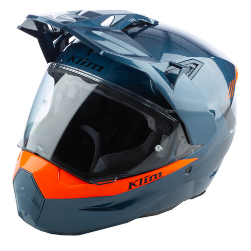 Klim X1 Alpha Helmet ECE/DOT [Size: XSmall] [Colour Option: Gloss Concept Petrol-Strike Orange]