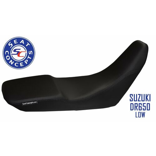 Seat Concepts Suzuki DR650 (1996-current) LOW Comfort [Seat Option: Complete Seat] [Cover Option: Carbon Fiber Sides / Low Slip Top]