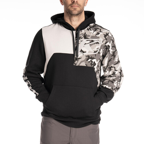 Klim Cliff Hanger Pullover Hoodie [Colour Option: Black - Camo] [Size: Small]