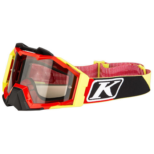 Klim Viper Pro Off-Road Goggle Stripe Red Smoke Lens [Colour Option:Red Smoke]  